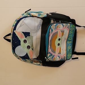 New baby yoda backpack an lunchbox